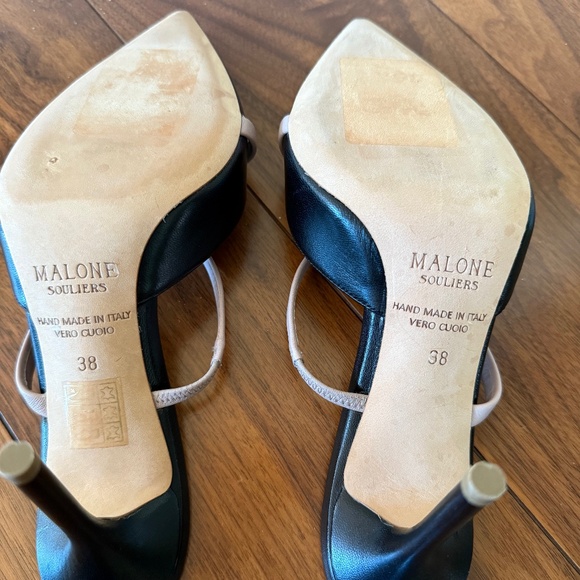 Malone Souliers leather mule with bow detail, sz 38 - Picture 9 of 12